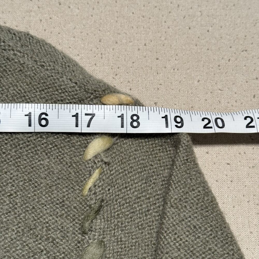 Vtg Nordic Design Womens Large Wool Knit Floral Leaves Button Cardigan Sweater - Picture 7 of 8